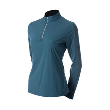 Load image into Gallery viewer, Equinavia Alexandra Womens Ribbed Training Shirt - Bluestone Blue
