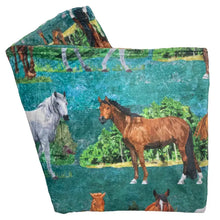 Load image into Gallery viewer, Tropical Horses Throw Blanket
