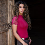 Halter Ego Charlie Riding  Shirt~ Cherry Red