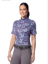 Load image into Gallery viewer, Kerrits Always Cool Ice Fil Short Sleeve Shirt - Iris Lucky Paisley~ ON SALE

