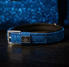 Load image into Gallery viewer, SD Design Hollywood Glam dog collar- Ocean Blue
