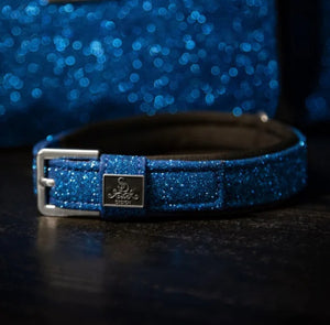 SD Design Hollywood Glam dog collar- Ocean Blue